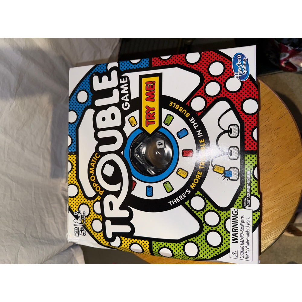 Hasbro Gaming Trouble Board Game Pop-O-Matic Die Roller Classic Family Game